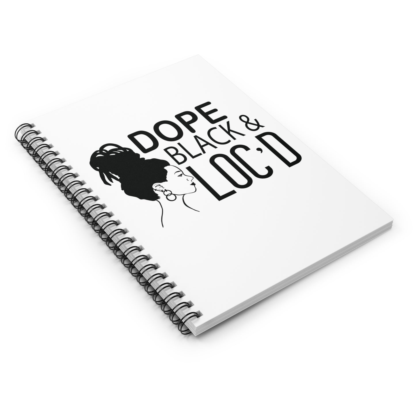 Dope Black & Loc'd Spiral Notebook - Ruled Line