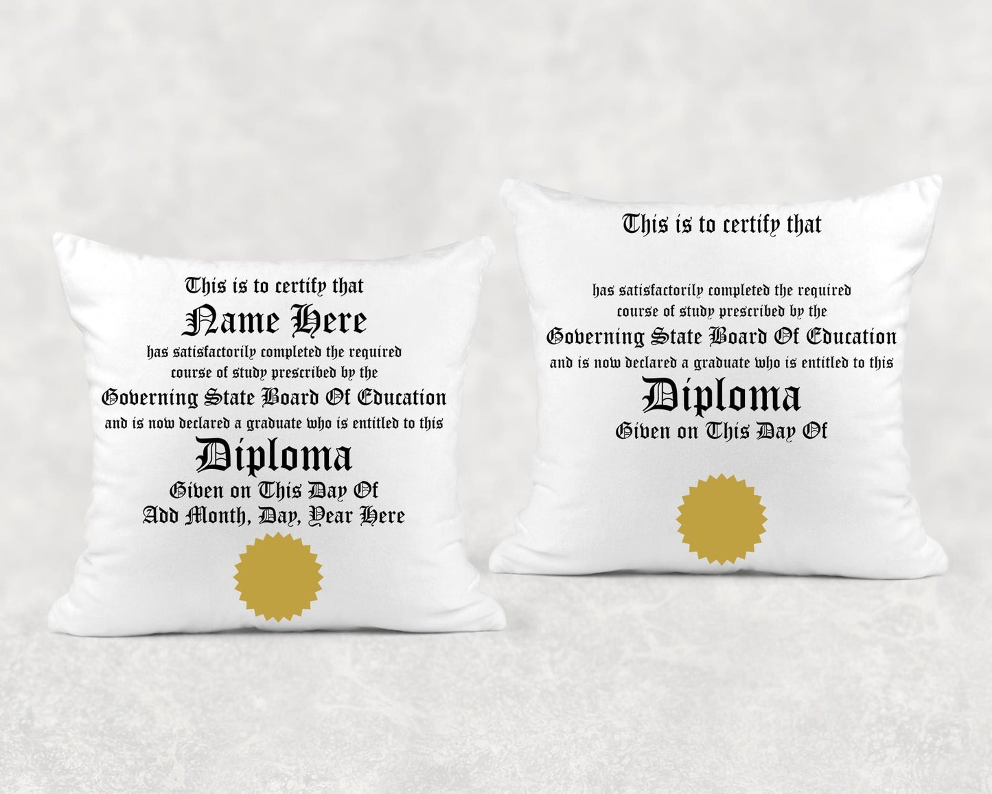 Personalized Diploma Pillowcase