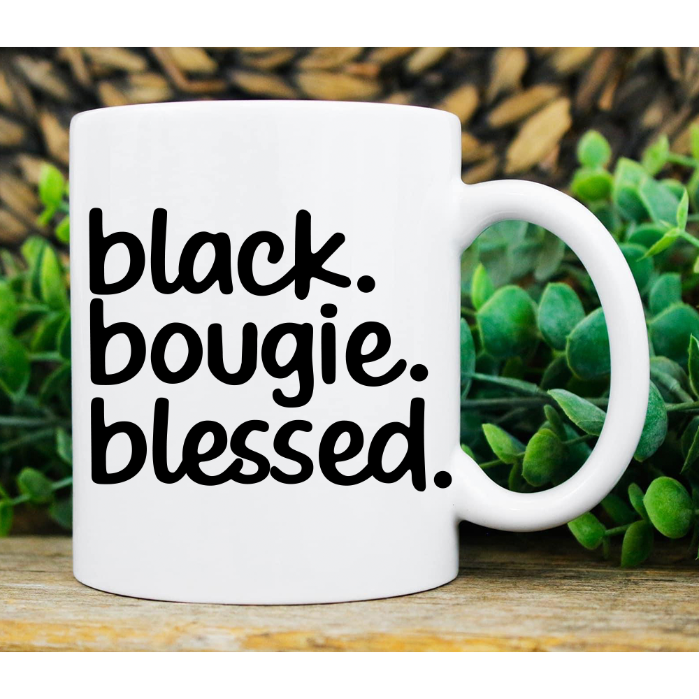 Black. Bougie. Blessed Mug